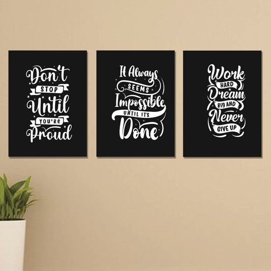 Set of 3 Wall Art Wooden Phototile Frames for Wall Decor