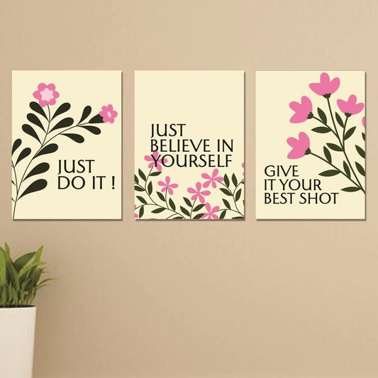 Set of 3 Wall Art Wooden Phototile Frames for Wall Decor