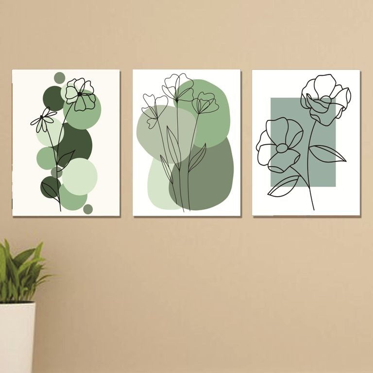 Set of 3 Wall Art Wooden Phototile Frames for Wall Decor
