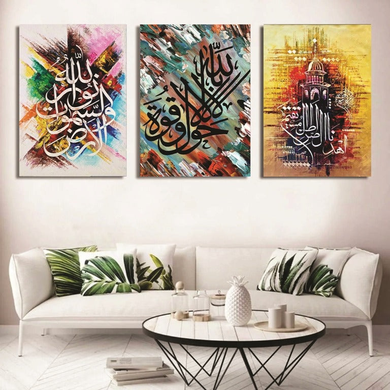 Set of 3 Wall Art Wooden Phototile Frames for Wall Decor