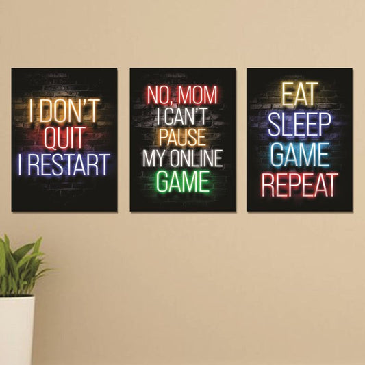 Set of 3 Wall Art Wooden Phototile Frames for Wall Decor