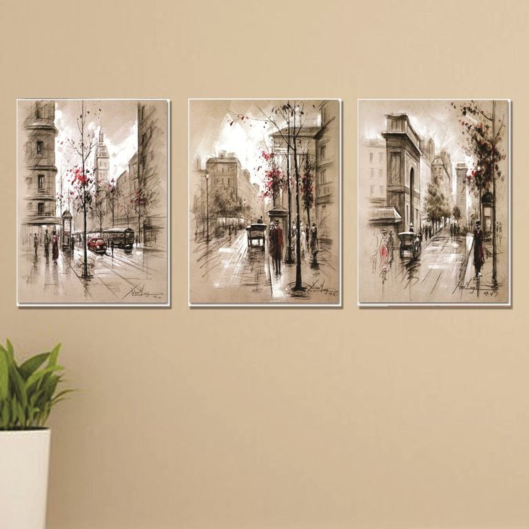 Set of 3 Wall Art Wooden Phototile Frames for Wall Decor