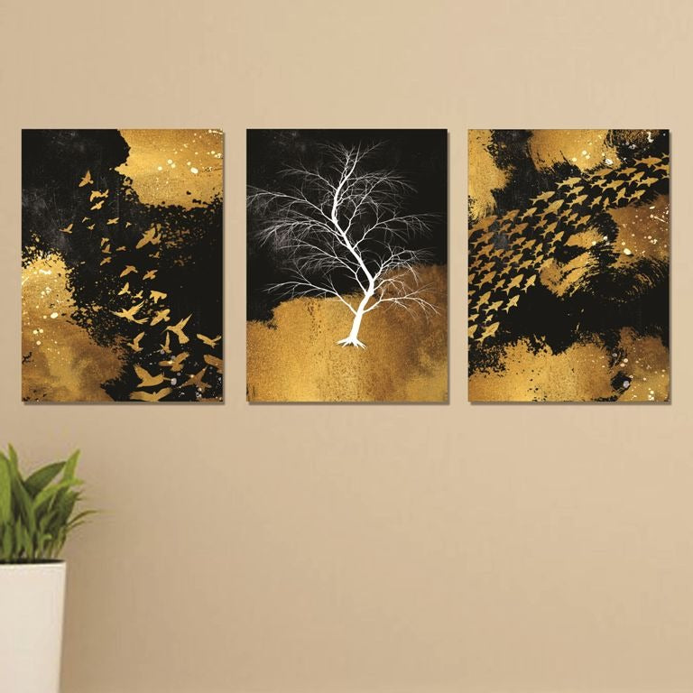 Set of 3 Wall Art Wooden Phototile Frames for Wall Decor