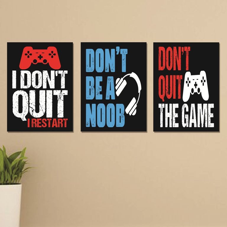 Set of 3 Wall Art Wooden Phototile Frames for Wall Decor