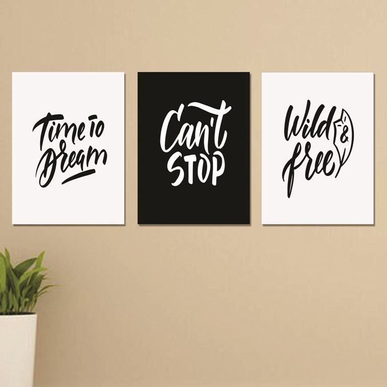 Set of 3 Wall Art Wooden Phototile Frames for Wall Decor