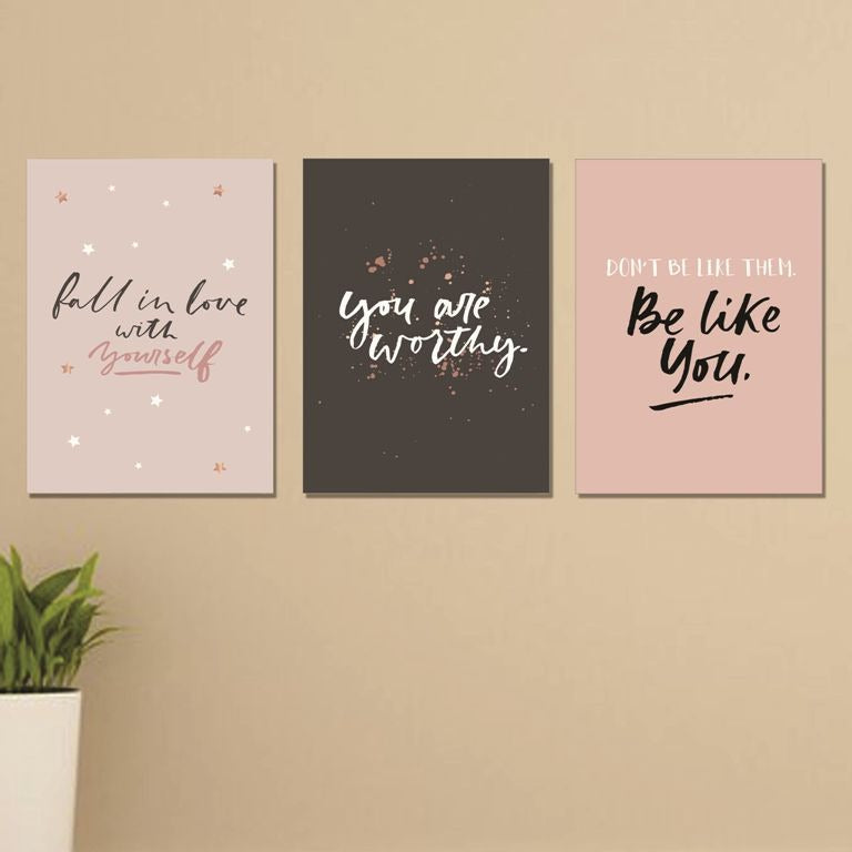 Set of 3 Wall Art Wooden Phototile Frames for Wall Decor