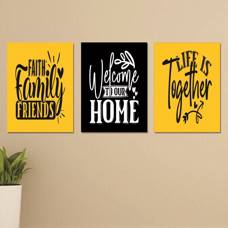 Set of 3 Wall Art Wooden Phototile Frames for Wall Decor