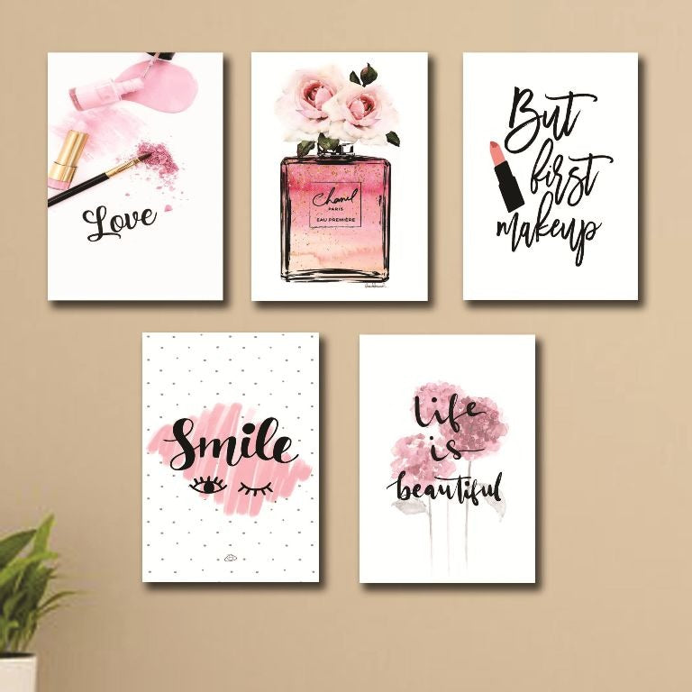 Set of 5 Wall Art Wooden Phototile Frames for Wall Decor