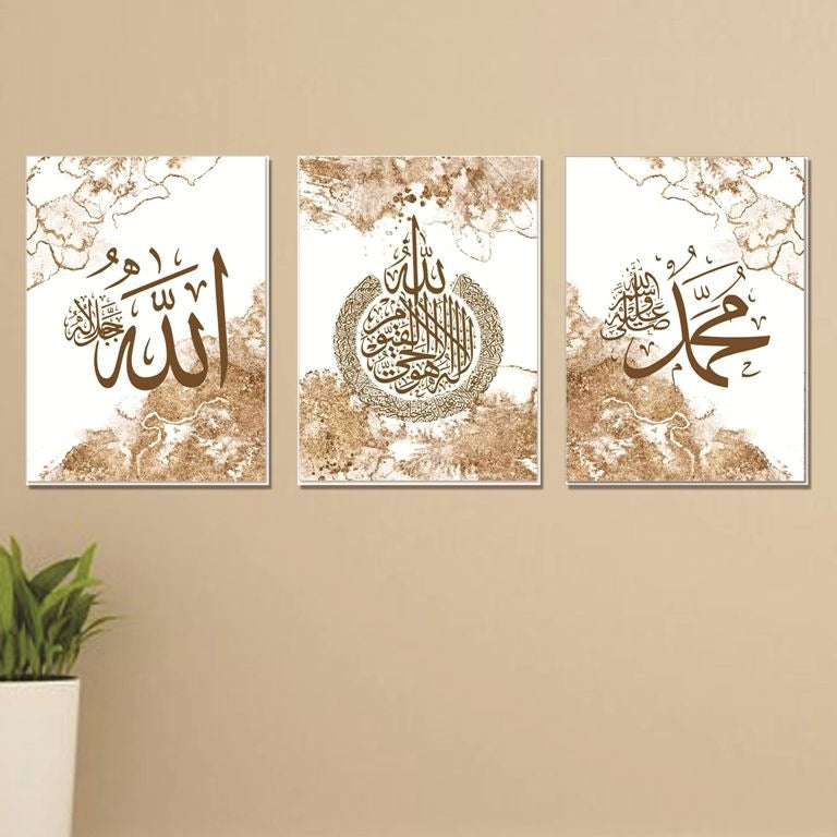 Set of 3 Wall Art Wooden Phototile Frames for Wall Decor