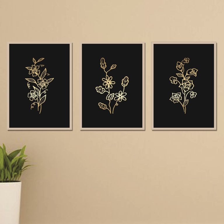 Set of 3 Wall Art Wooden Phototile Frames for Wall Decor