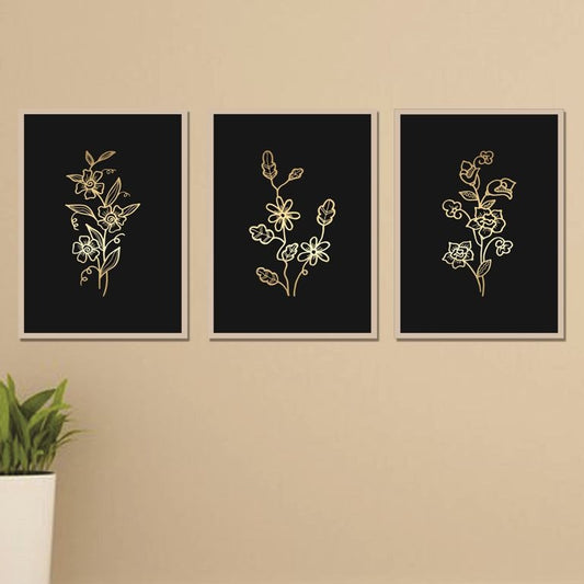 Set of 3 Wall Art Wooden Phototile Frames for Wall Decor