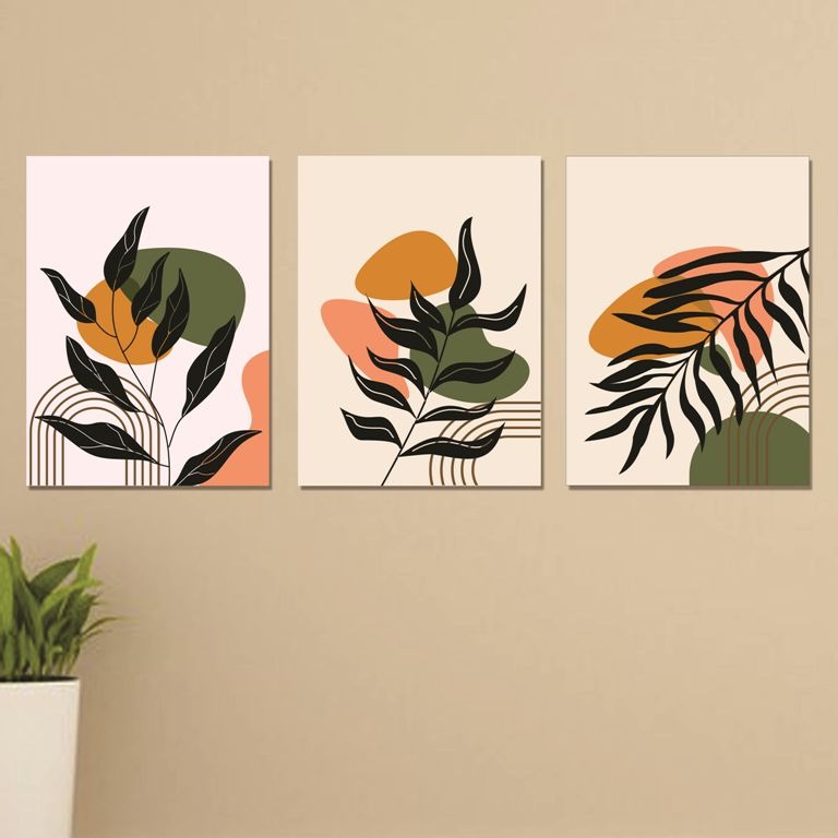 Set of 3 Wall Art Wooden Phototile Frames for Wall Decor