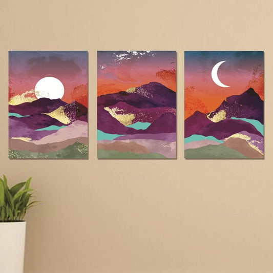 Set of 3 Wall Art Wooden Phototile Frames for Wall Decor