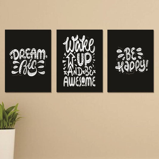 Set of 3 Wall Art Wooden Phototile Frames for Wall Decor