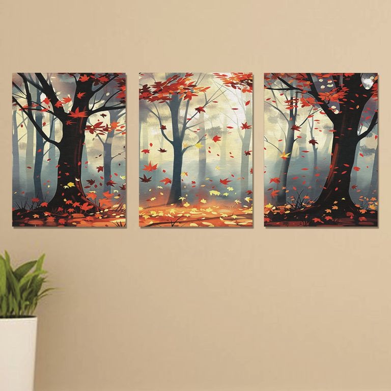 Set of 3 Wall Art Wooden Phototile Frames for Wall Decor