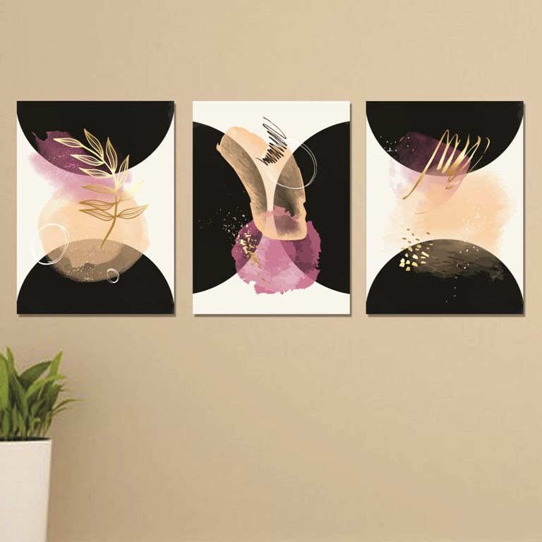 Set of 3 Wall Art Wooden Phototile Frames for Wall Decor