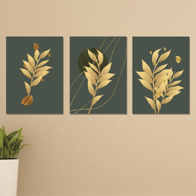 Set of 3 Wall Art Wooden Phototile Frames for Wall Decor