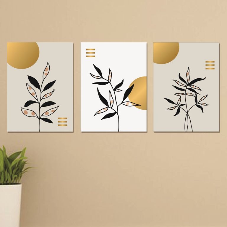 Set of 3 Wall Art Wooden Phototile Frames for Wall Decor