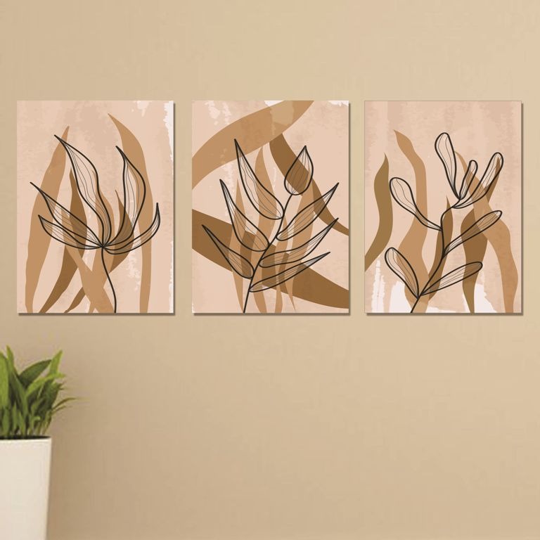 Set of 3 Wall Art Wooden Phototile Frames for Wall Decor