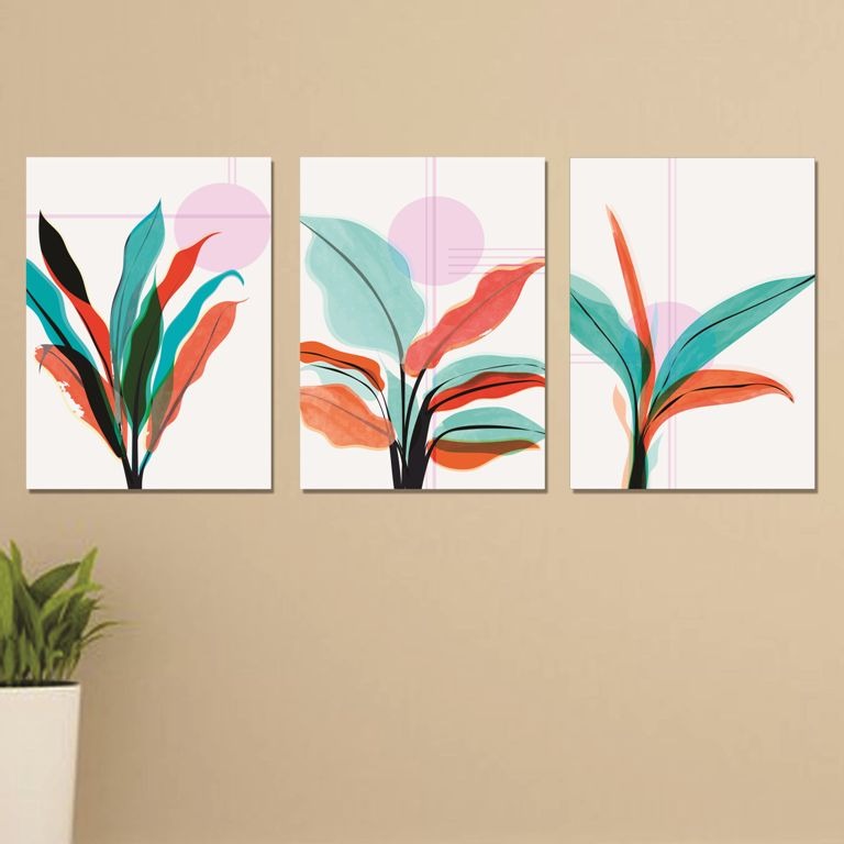 Set of 3 Wall Art Wooden Phototile Frames for Wall Decor