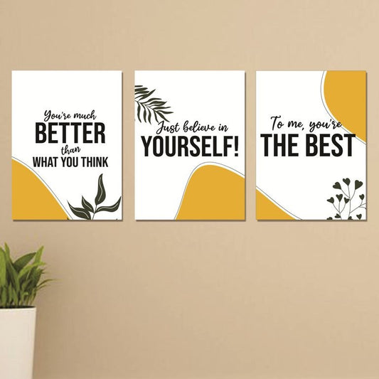 Set of 3 Wall Art Wooden Phototile Frames for Wall Decor