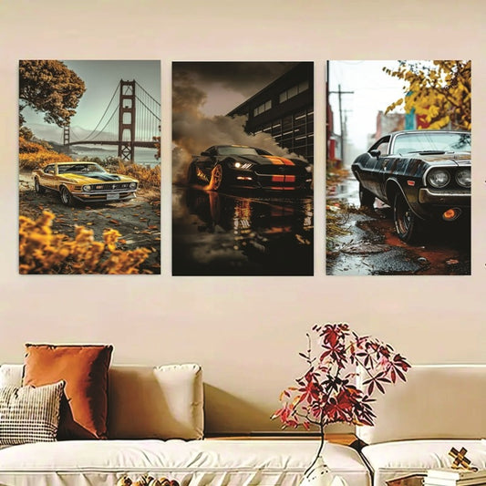 Set of 3 Wall Art Wooden Phototile Frames for Wall Decor