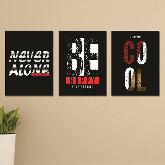 Set of 3 Wall Art Wooden Phototile Frames for Wall Decor