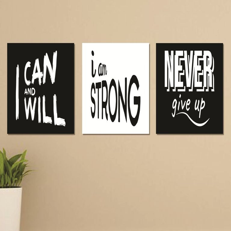 Set of 3 Wall Art Wooden Phototile Frames for Wall Decor