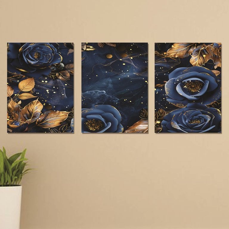 Set of 3 Wall Art Wooden Phototile Frames for Wall Decor