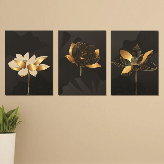 Set of 3 Wall Art Wooden Phototile Frames for Wall Decor