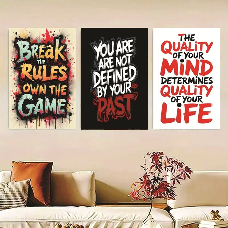 Set of 3 Wall Art Wooden Phototile Frames for Wall Decor