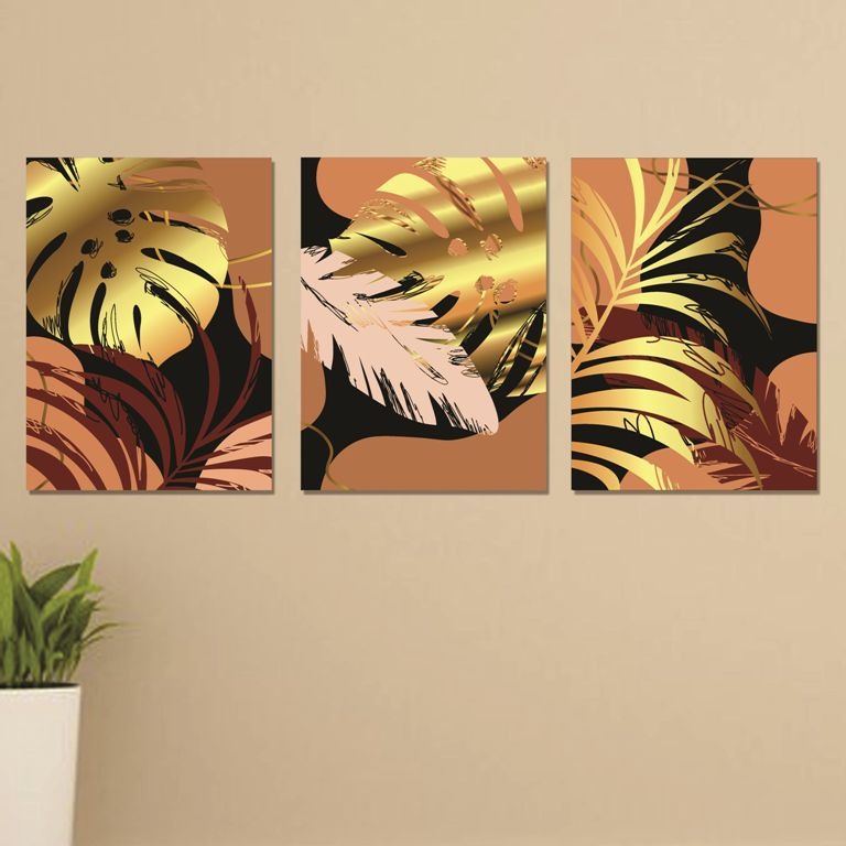 Set of 3 Wall Art Wooden Phototile Frames for Wall Decor