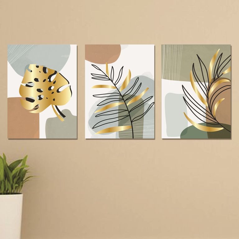 Set of 3 Wall Art Wooden Phototile Frames for Wall Decor