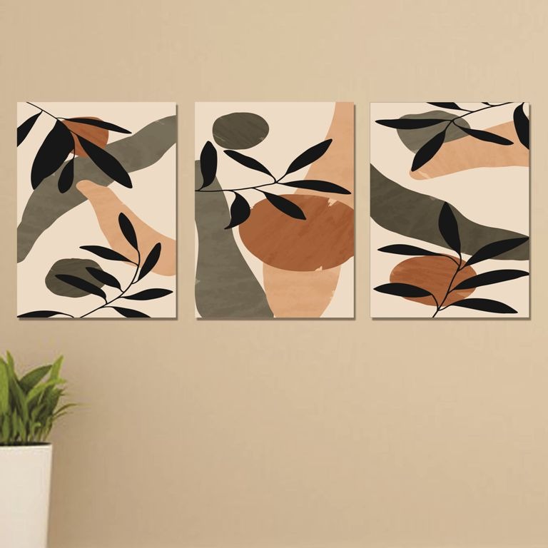 Set of 3 Wall Art Wooden Phototile Frames for Wall Decor