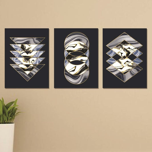 Set of 3 Wall Art Wooden Phototile Frames for Wall Decor