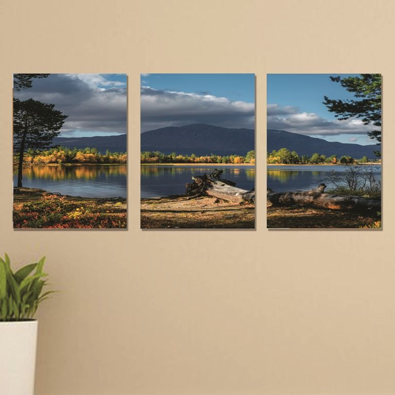 Set of 3 Wall Art Wooden Phototile Frames for Wall Decor