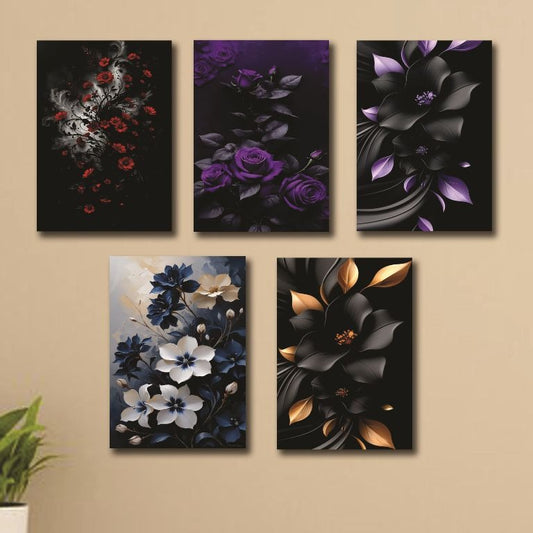 Set of 5 Wall Art Wooden Phototile Frames for Wall Decor