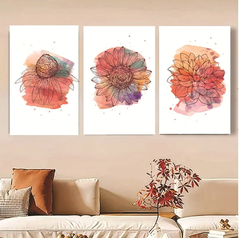 Set of 3 Wall Art Wooden Phototile Frames for Wall Decor